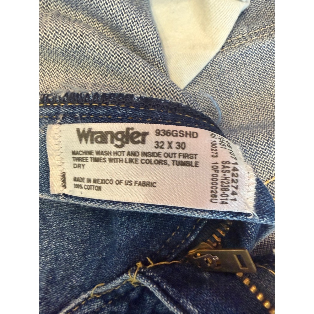 Wrangler George Strait Cowboy Cut Slim Fit Jeans 936GSHD Blue Denim 32x30 Mens - Picture 4 of 8
